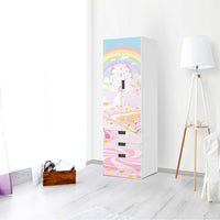 Klebefolie Candyland - IKEA Stuva kombiniert - 3 Schubladen und 2 große Türen (Kombination 1) - Kinderzimmer