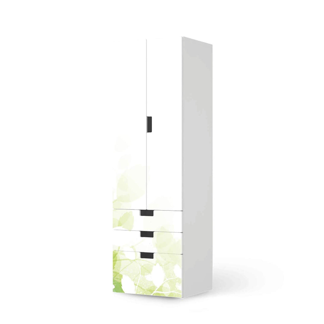 Klebefolie Flower Light - IKEA Stuva kombiniert - 3 Schubladen und 2 große Türen (Kombination 1)  - weiss