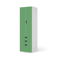 Klebefolie Grün Light - IKEA Stuva kombiniert - 3 Schubladen und 2 große Türen (Kombination 1)  - weiss