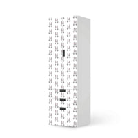Klebefolie Hoppel - IKEA Stuva kombiniert - 3 Schubladen und 2 große Türen (Kombination 1)  - weiss