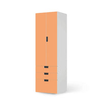 Klebefolie Orange Light - IKEA Stuva kombiniert - 3 Schubladen und 2 große Türen (Kombination 1)  - weiss