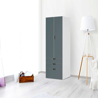 Klebefolie Blaugrau Light - IKEA Stuva kombiniert - 3 Schubladen und 2 große Türen (Kombination 1) - Wohnzimmer