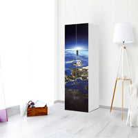 Klebefolie Earth View - IKEA Stuva kombiniert - 3 Schubladen und 2 große Türen (Kombination 1) - Wohnzimmer