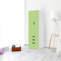 Klebefolie Hellgrün Light - IKEA Stuva kombiniert - 3 Schubladen und 2 große Türen (Kombination 1) - Wohnzimmer