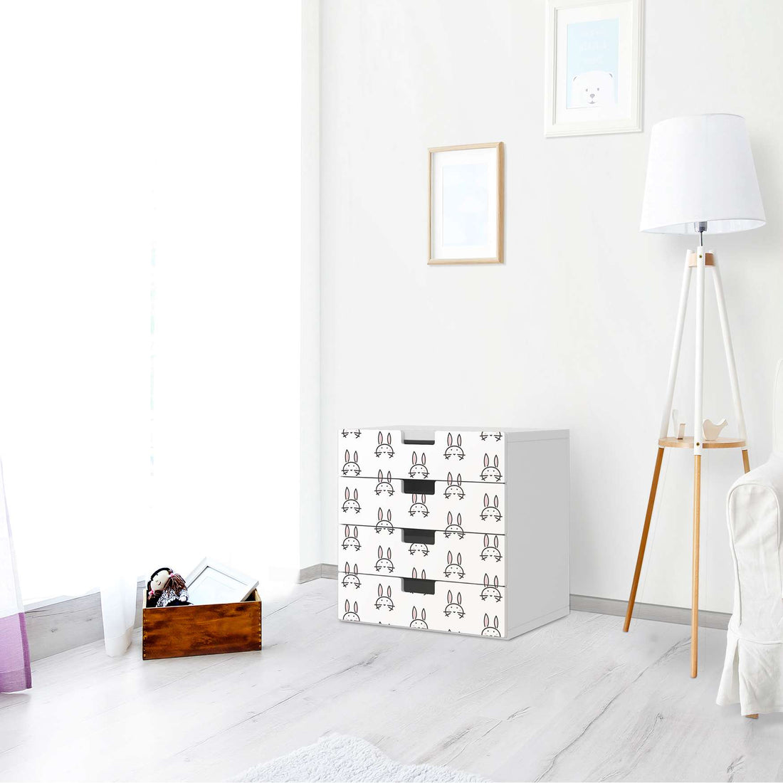 Klebefolie Hoppel - IKEA Stuva Kommode - 4 Schubladen - Kinderzimmer