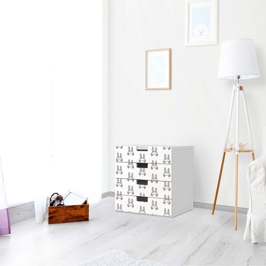 Klebefolie Hoppel - IKEA Stuva Kommode - 4 Schubladen - Kinderzimmer