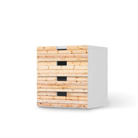 Klebefolie Bright Planks - IKEA Stuva Kommode - 4 Schubladen  - weiss
