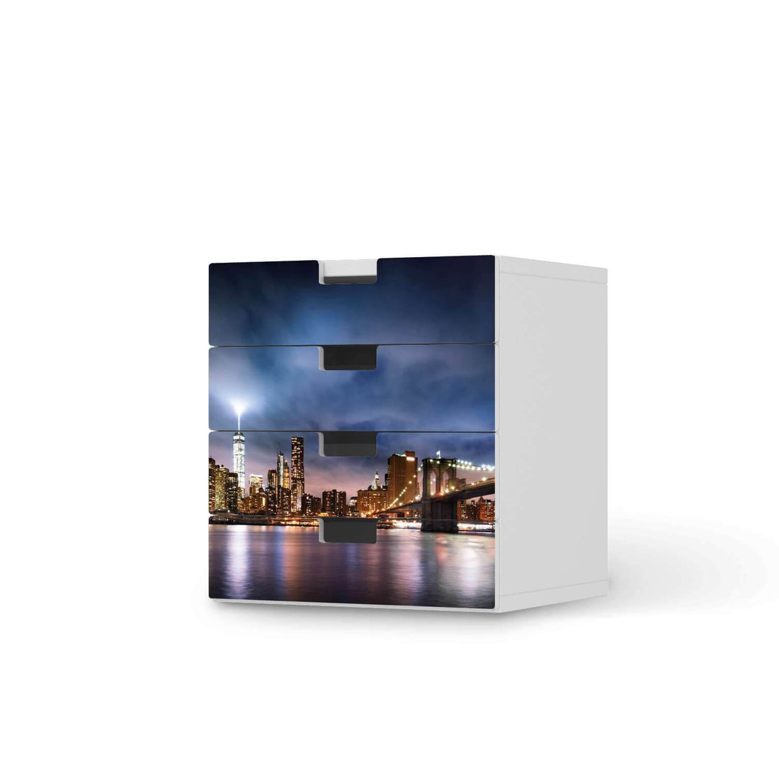 Klebefolie Brooklyn Bridge - IKEA Stuva Kommode - 4 Schubladen  - weiss