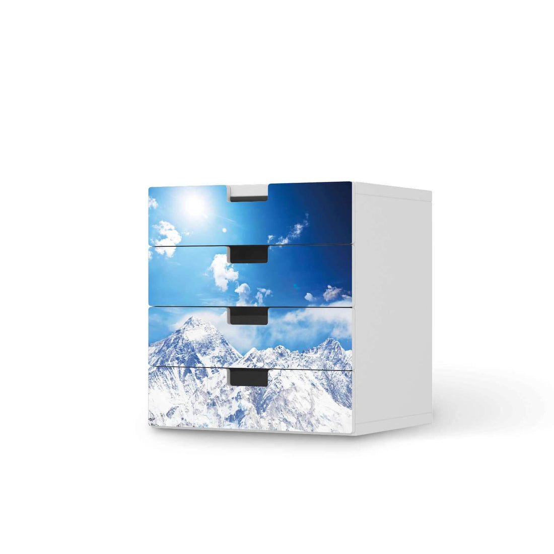 Klebefolie Everest - IKEA Stuva Kommode - 4 Schubladen  - weiss