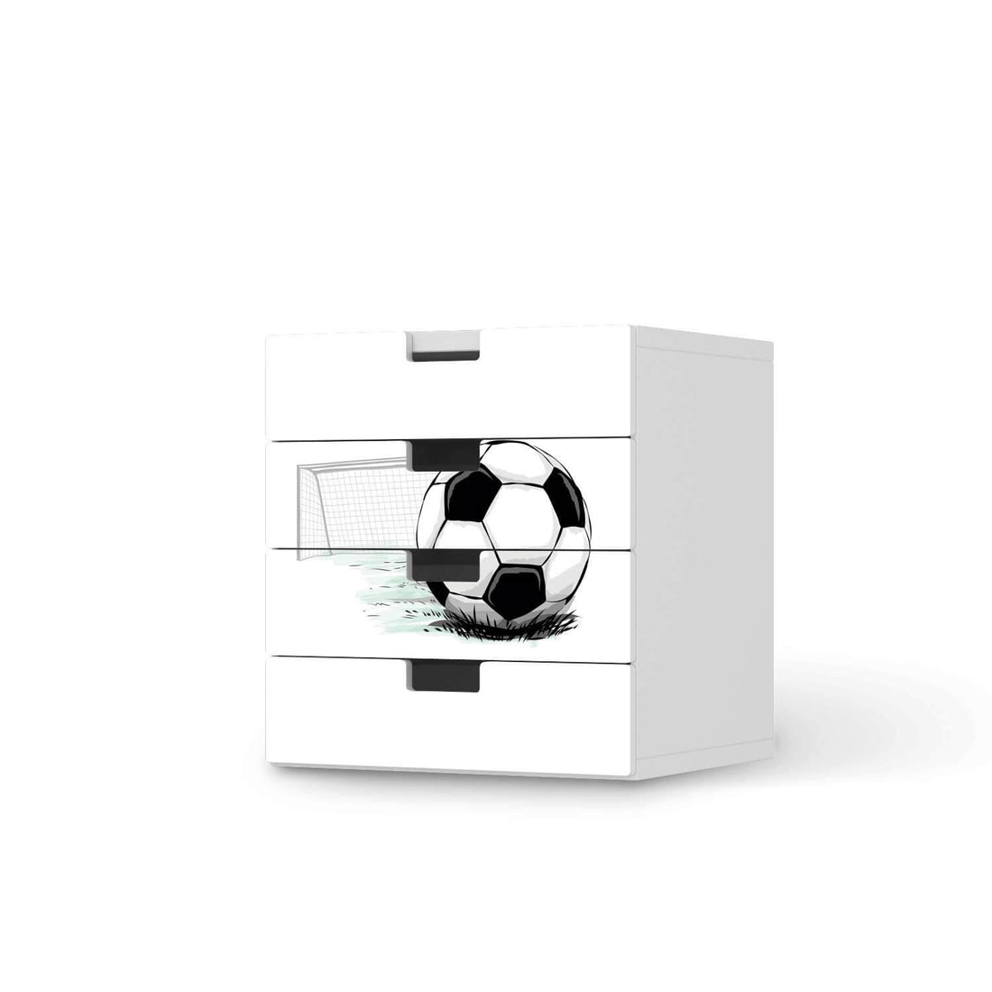 Klebefolie Freistoss - IKEA Stuva Kommode - 4 Schubladen  - weiss