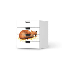 Klebefolie Fuchs - IKEA Stuva Kommode - 4 Schubladen  - weiss