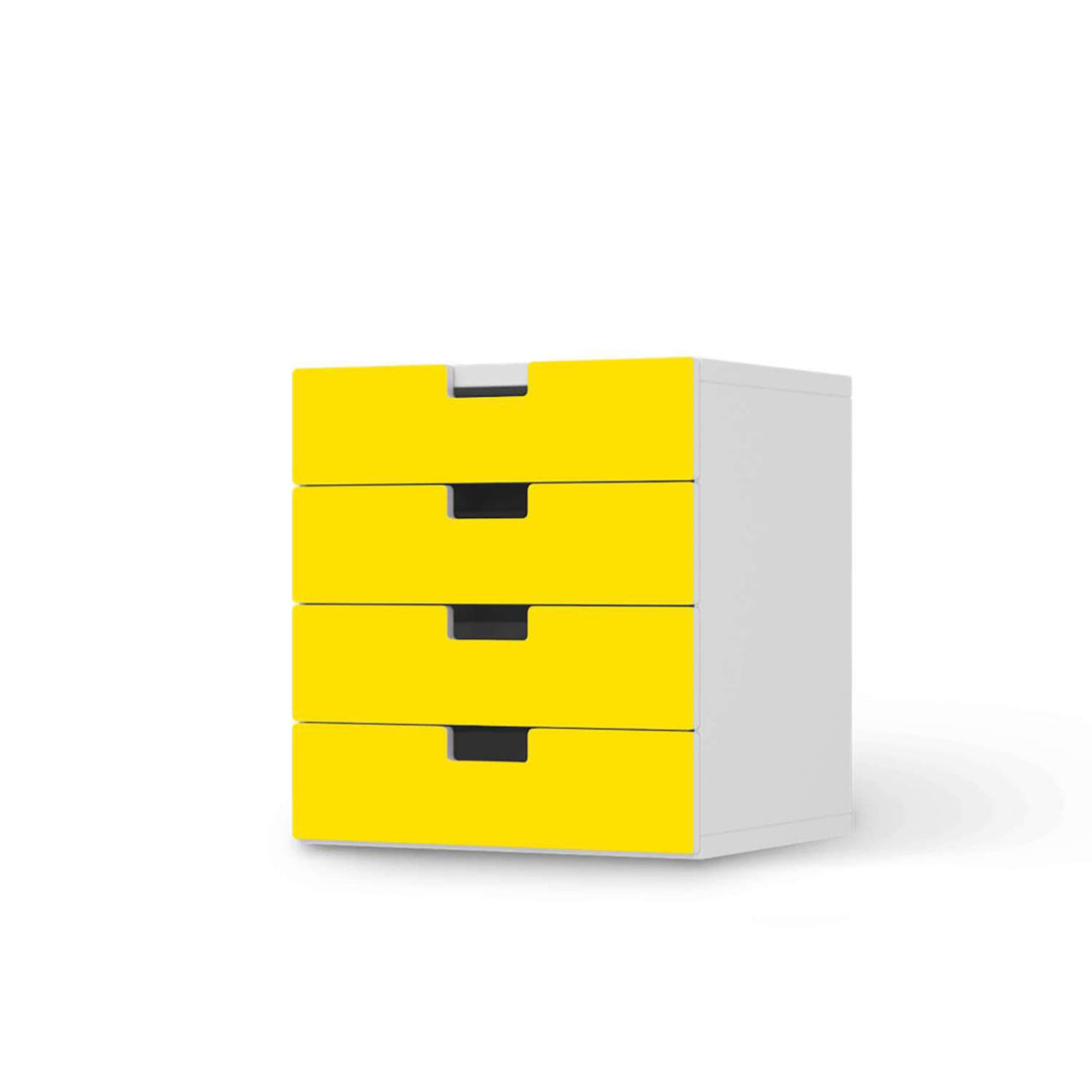 Klebefolie Gelb Dark - IKEA Stuva Kommode - 4 Schubladen  - weiss