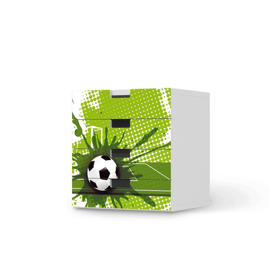 Klebefolie Goal - IKEA Stuva Kommode - 4 Schubladen  - weiss