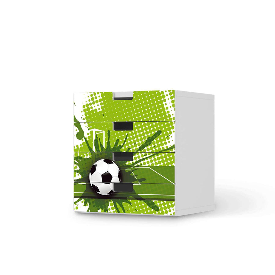 Klebefolie Goal - IKEA Stuva Kommode - 4 Schubladen  - weiss