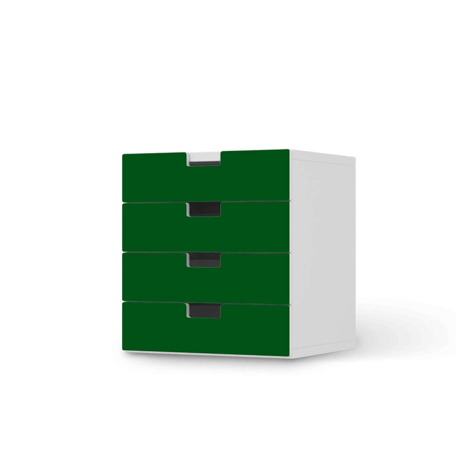 Klebefolie Grün Dark - IKEA Stuva Kommode - 4 Schubladen  - weiss