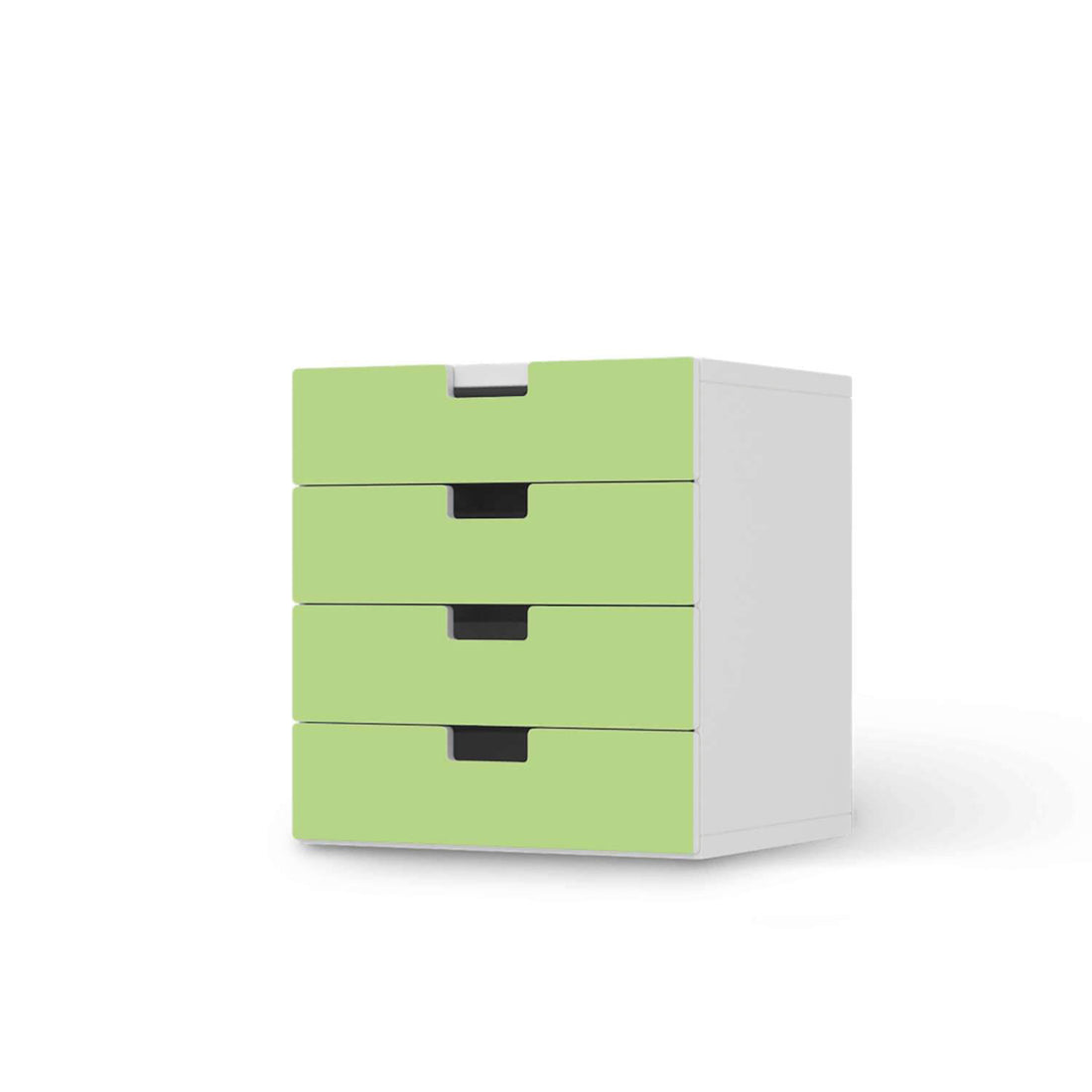 Klebefolie Hellgrün Light - IKEA Stuva Kommode - 4 Schubladen  - weiss