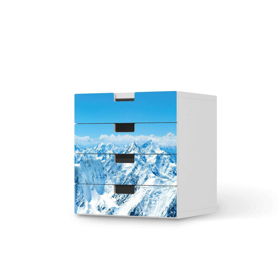 Klebefolie Himalaya - IKEA Stuva Kommode - 4 Schubladen  - weiss