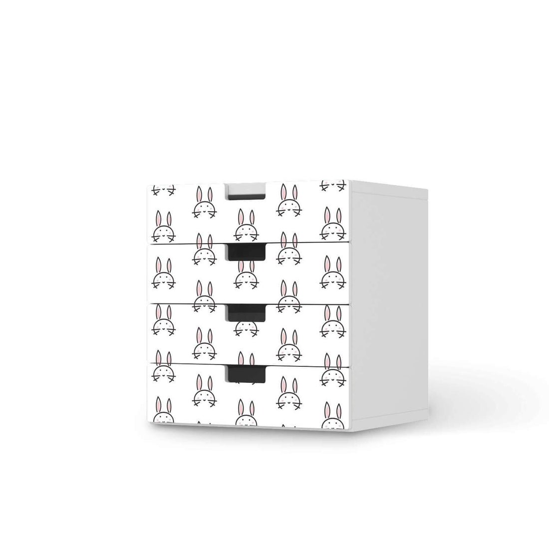 Klebefolie Hoppel - IKEA Stuva Kommode - 4 Schubladen  - weiss