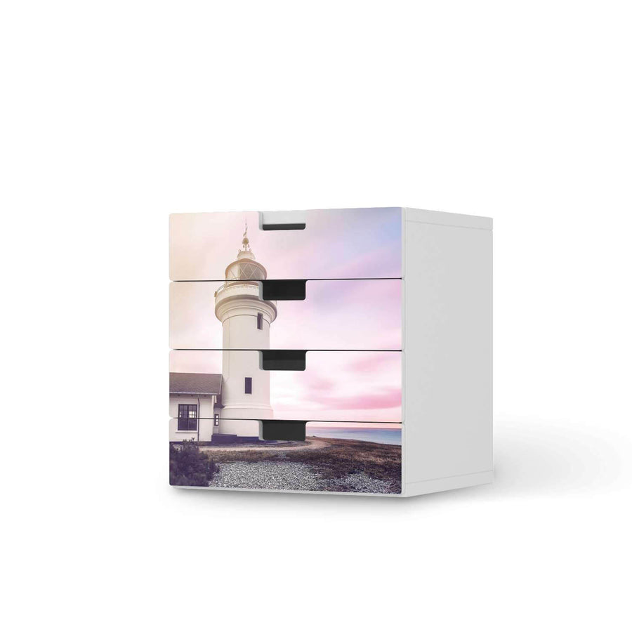 Klebefolie Lighthouse - IKEA Stuva Kommode - 4 Schubladen  - weiss