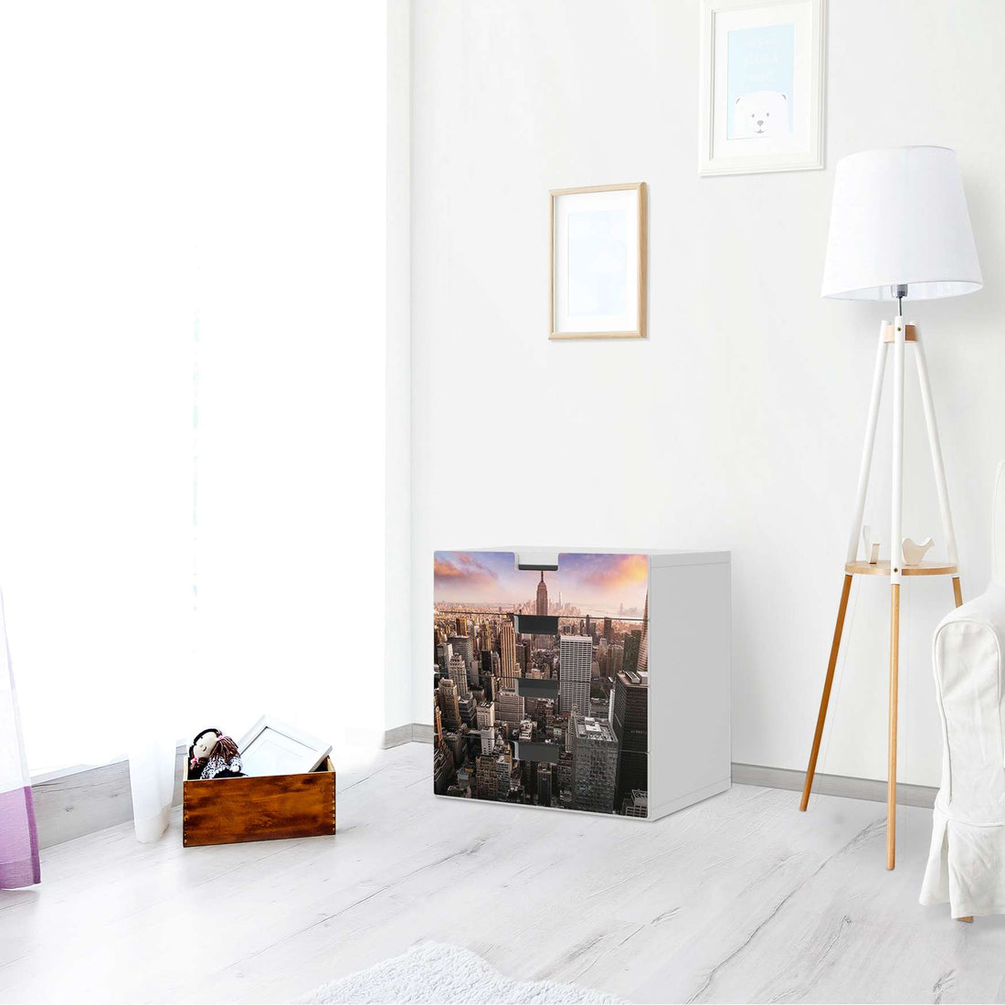 Klebefolie Big Apple - IKEA Stuva Kommode - 4 Schubladen - Wohnzimmer