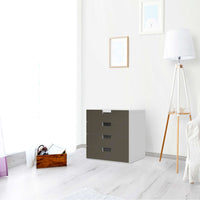 Klebefolie Braungrau Dark - IKEA Stuva Kommode - 4 Schubladen - Wohnzimmer