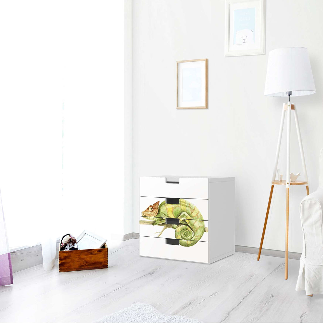 Klebefolie Chameleon - IKEA Stuva Kommode - 4 Schubladen - Wohnzimmer