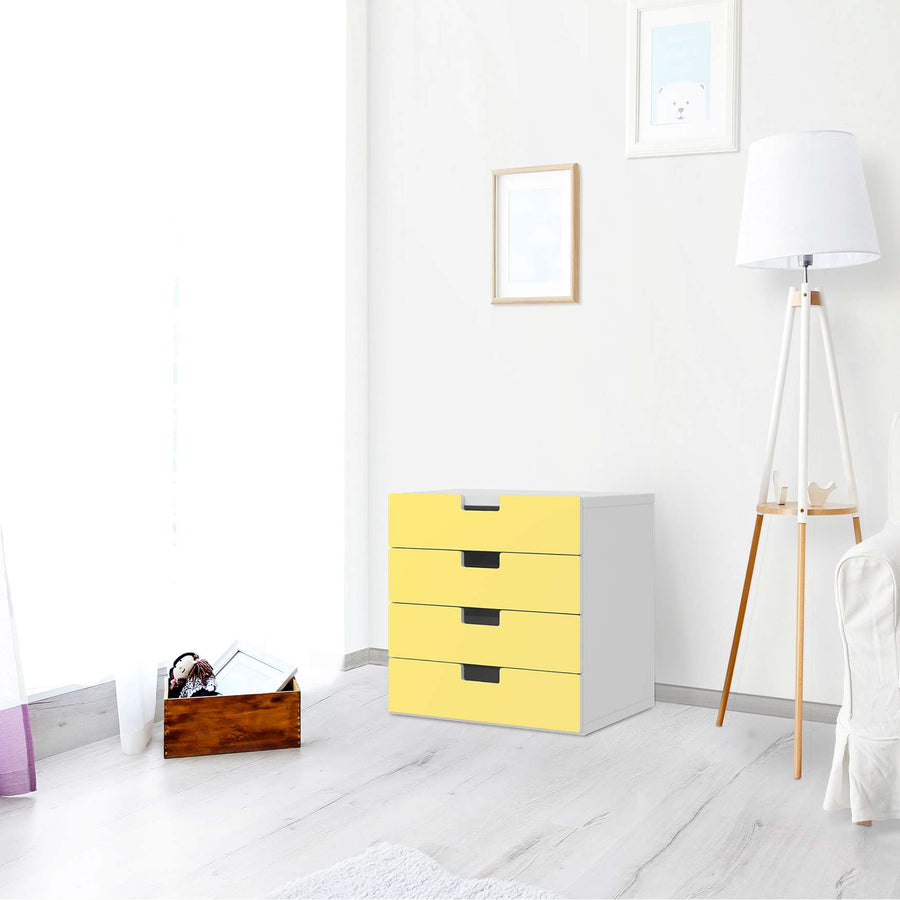 Klebefolie Gelb Light - IKEA Stuva Kommode - 4 Schubladen - Wohnzimmer