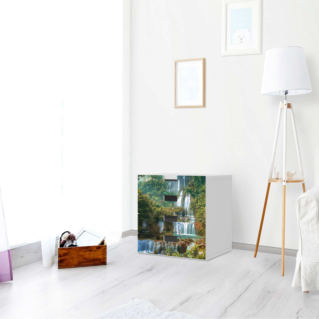 Klebefolie Rainforest - IKEA Stuva Kommode - 4 Schubladen - Wohnzimmer