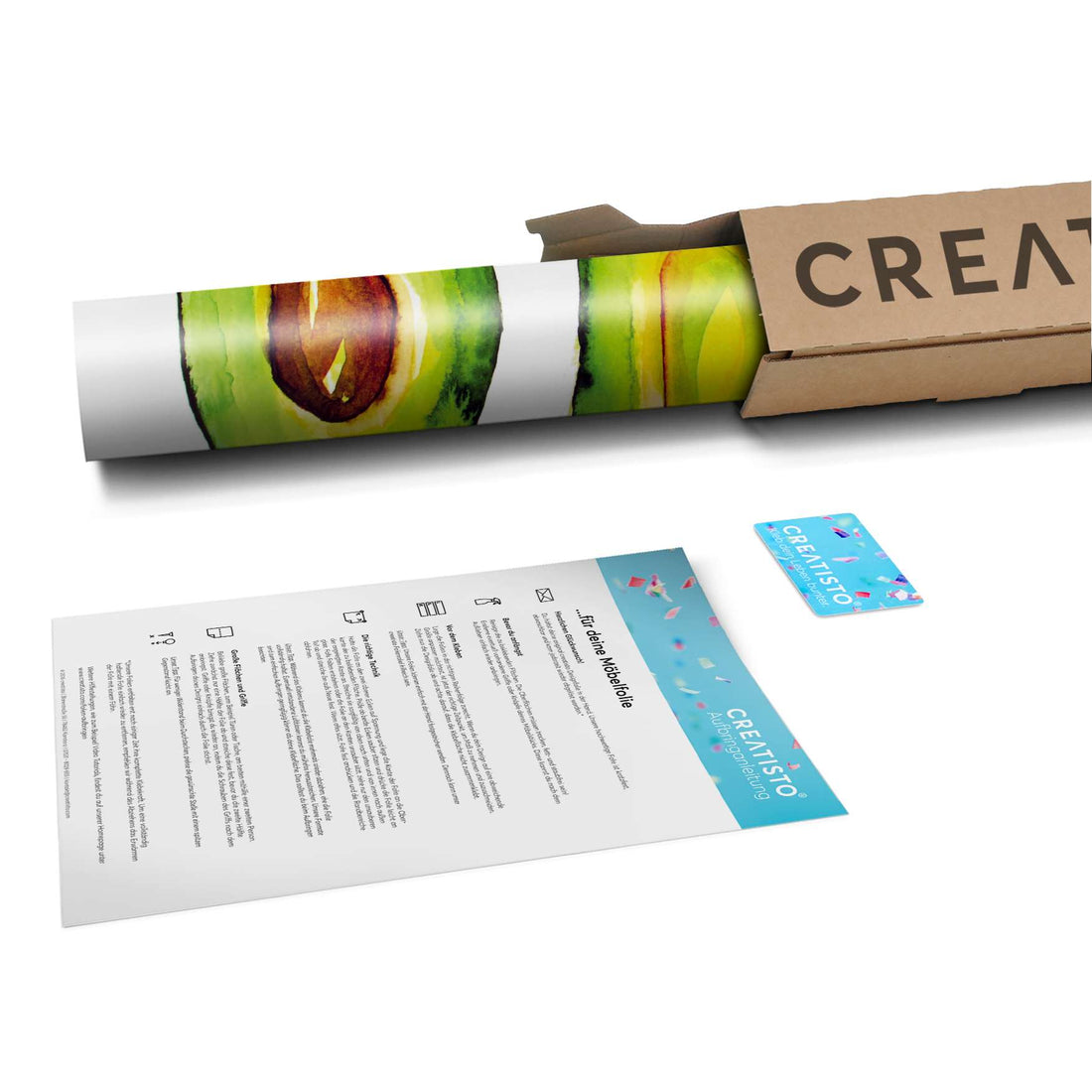 Klebefolie Avocado halb und halb - Paket - creatisto pds2