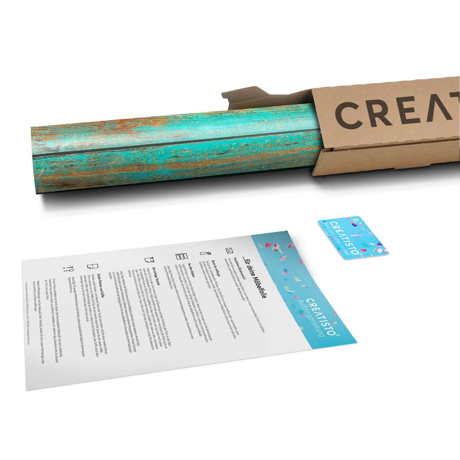 Klebefolie Wooden Aqua - Paket - creatisto pds2