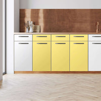 Küchenfolie -Gelb Light - Unterschrank 120x80 cm - Front
