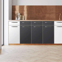 Küchenfolie -Grau Dark - Unterschrank 120x80 cm - Front