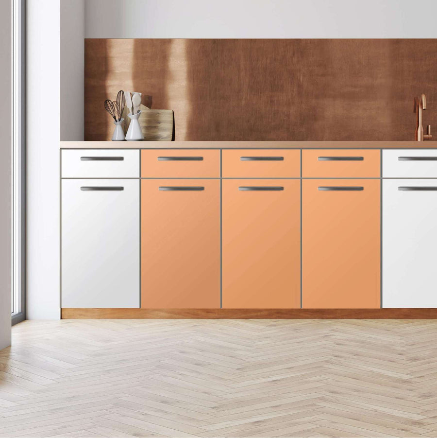 Küchenfolie -Orange Light - Unterschrank 120x80 cm - Front