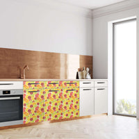 Küchenfolie Citrus - Unterschrank 120x80 cm - Seite