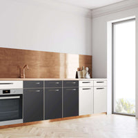 Küchenfolie Grau Dark - Unterschrank 120x80 cm - Seite