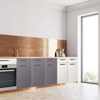Küchenfolie Grau Light - Unterschrank 120x80 cm - Seite