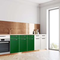 Küchenfolie Grün Dark - Unterschrank 120x80 cm - Seite