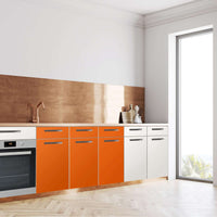Küchenfolie Orange Dark - Unterschrank 120x80 cm - Seite