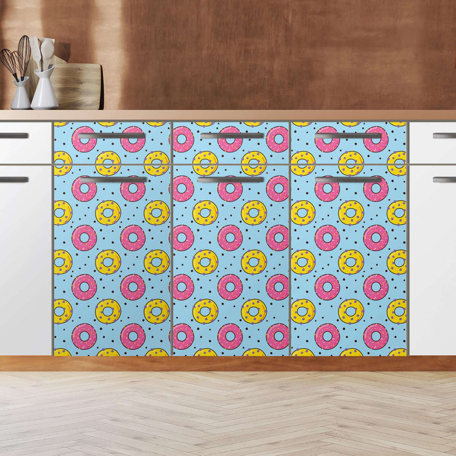 Küchenfolie Donutparty - Unterschrank 120x80 cm - Zoom
