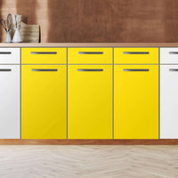 Küchenfolie Gelb Dark - Unterschrank 120x80 cm - Zoom
