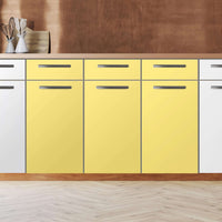 Küchenfolie Gelb Light - Unterschrank 120x80 cm - Zoom
