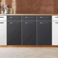 Küchenfolie Grau Dark - Unterschrank 120x80 cm - Zoom