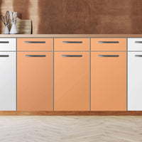 Küchenfolie Orange Light - Unterschrank 120x80 cm - Zoom