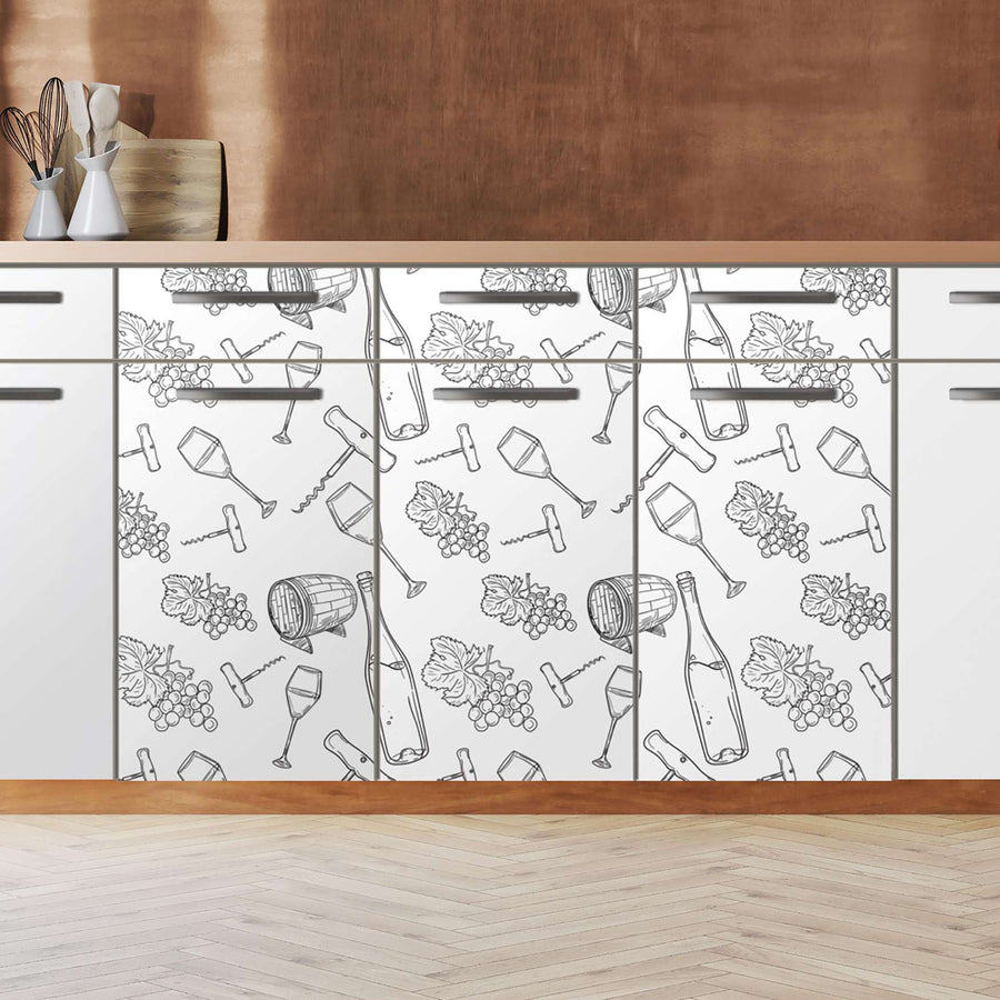 Küchenfolie Vino - Unterschrank 120x80 cm - Zoom
