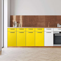Küchenfolie -Gelb Dark - Unterschrank 160x80 cm - Front