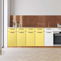 Küchenfolie -Gelb Light - Unterschrank 160x80 cm - Front