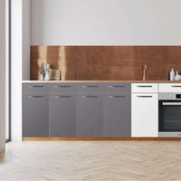 Küchenfolie -Grau Light - Unterschrank 160x80 cm - Front