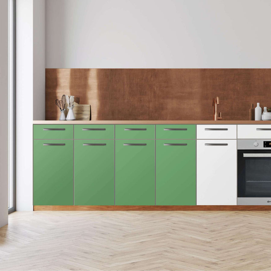 Küchenfolie -Grün Light - Unterschrank 160x80 cm - Front