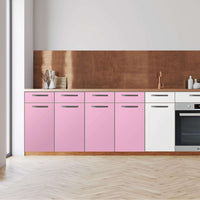 Küchenfolie -Pink Light - Unterschrank 160x80 cm - Front