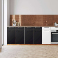 Küchenfolie -Schwarz  - Unterschrank 160x80 cm - Front